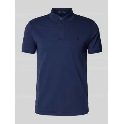 Zdjęcie Koszulka polo o kroju custom slim fit z wyhaftowanym logo model ‘INTERLOCK’