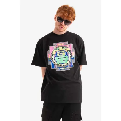 Zdjęcie Aries t-shirt bawełniany Gong Temple SS Tee kolor czarny z nadrukiem AR60009-BLACK