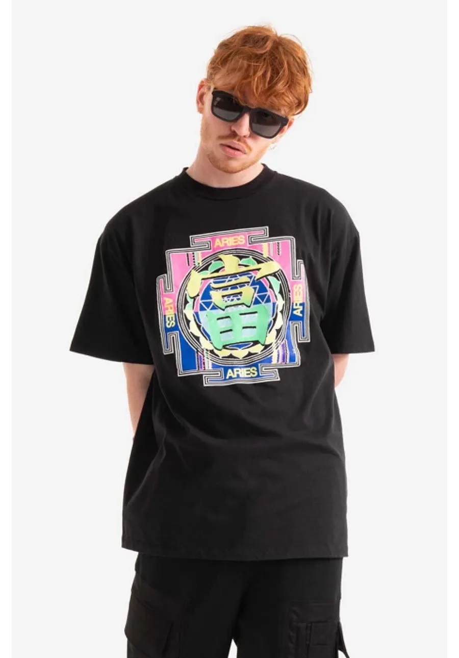 obrazek 1 Aries t-shirt bawełniany Gong Temple SS Tee kolor czarny z nadrukiem AR60009-BLACK