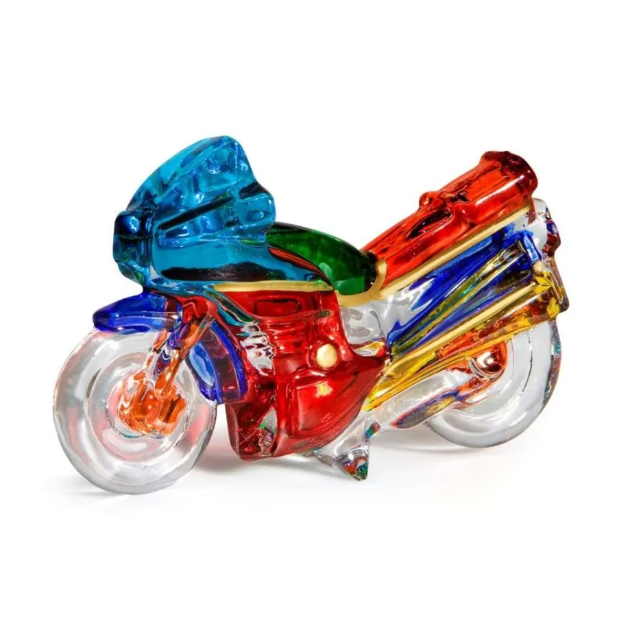 obrazek 1 Kolorowa figurka motocykla wykonana ze szkła murano