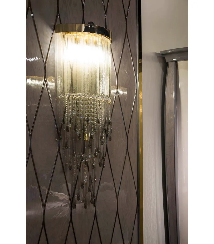 obrazek 4 Włoska szklana lampa sufitowa - wykonana ręcznie ze szkła murano