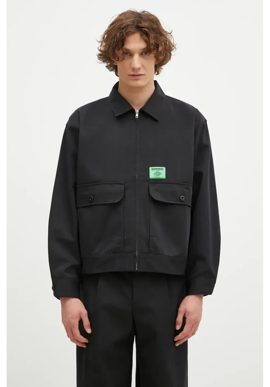 obrazek 1 NEIGHBORHOOD kurtka NEIGHBORHOOD X Dickies . Zip Work Jacket męska kolor czarny przejściowa 242VFDKN.JKM01