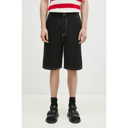 Zdjęcie ICECREAM szorty jeansowe Canvas Carpenter Shorts męskie kolor czarny ICW002