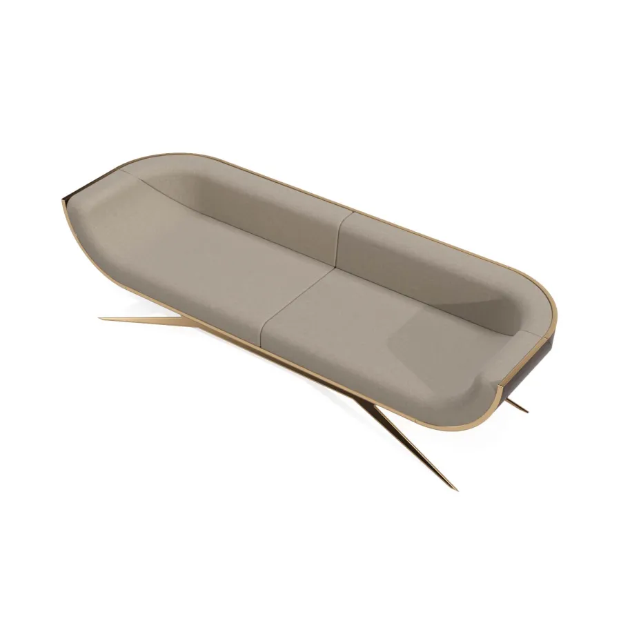 obrazek 4 Luksusowa trzyosobowa sofa z drewna żelaznego