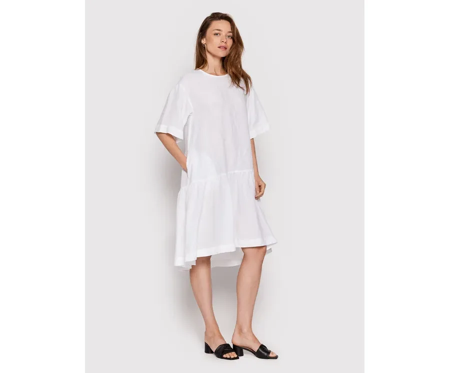 obrazek 1 Cappellini Sukienka codzienna M02305T0 01617 Biały Relaxed Fit