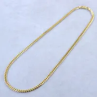Picture Men's Groumette chain in 18K yellow gold - 50 cm