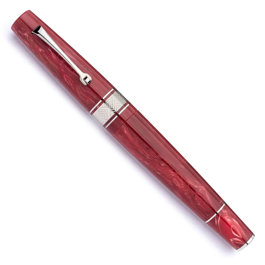 obrazek 2 Zjawiskowe różowe pióro wieczne ze srebrną stalówką Leonardo ,,Star light Pink - Silver