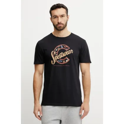 Zdjęcie Columbia t-shirt bawełniany męski kolor czarny z nadrukiem
