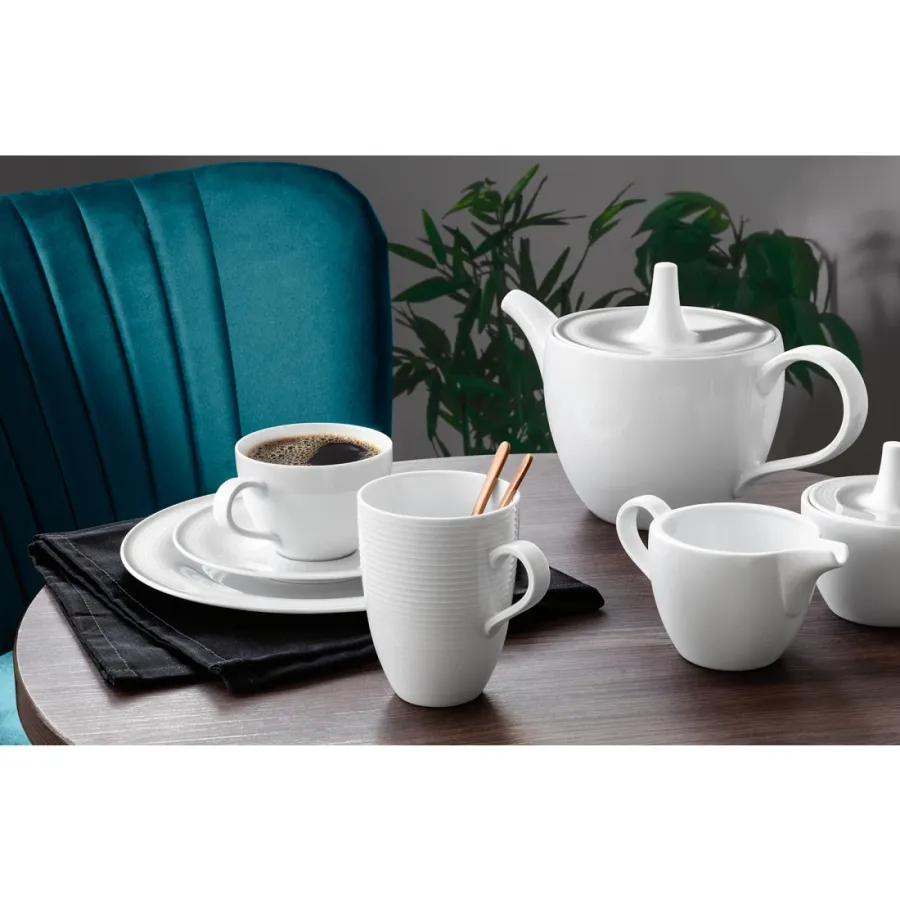 obrazek 6 Mała porcelanowa biała filiżanka do herbaty z Niemiec - Seltmann Weiden