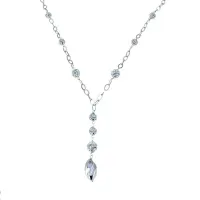 Zdjęcie Stylowy choker z kulami w żywicy owalny wisiorek cm.45