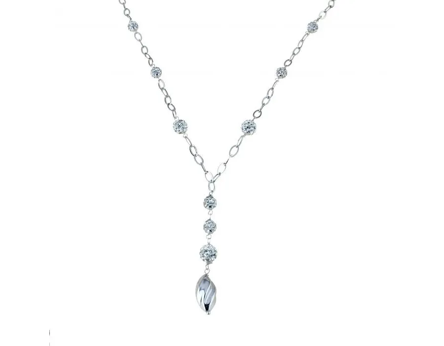 obrazek 1 Stylowy choker z kulami w żywicy owalny wisiorek cm.45