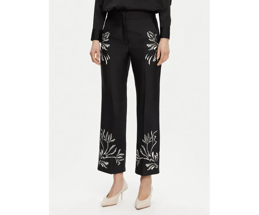 obrazek 1 Marella Spodnie materiałowe Egizio 2513131043 Czarny Flare Fit