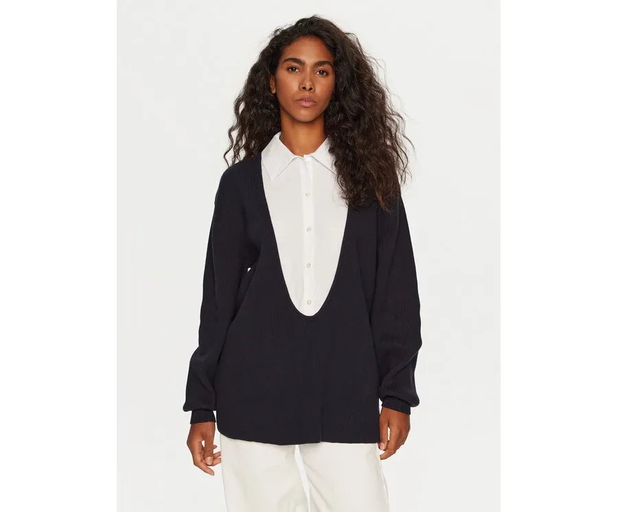 obrazek 1 STAUD Sweter Coast R24P3137CC Granatowy Oversize