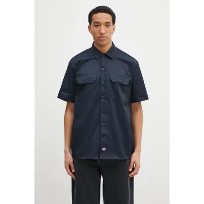 Zdjęcie Dickies koszula męska kolor granatowy regular z kołnierzykiem klasycznym