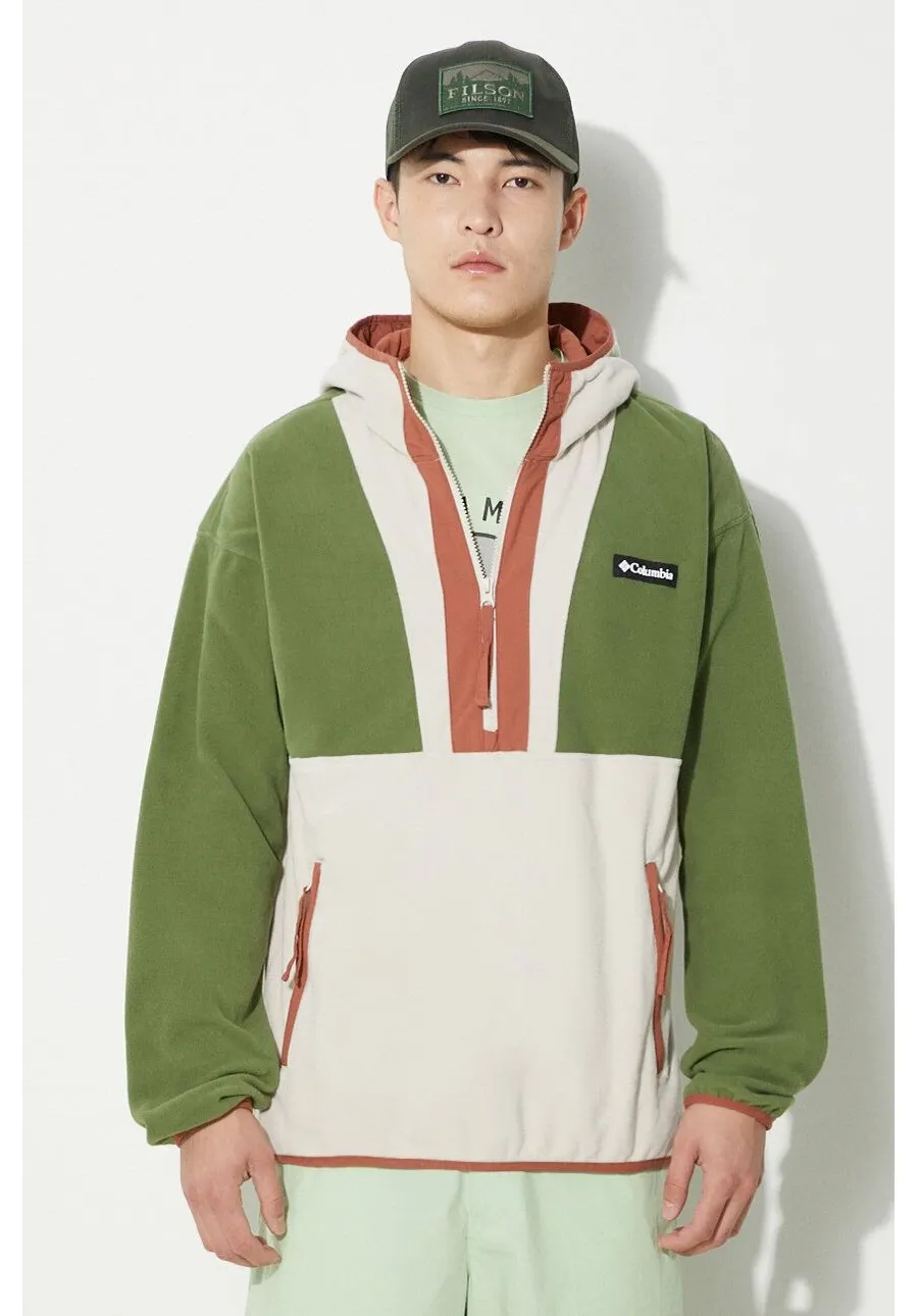 obrazek 1 Columbia bluza Backbowl męska kolor zielony z kapturem wzorzysta 1990745