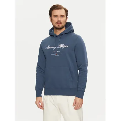 Zdjęcie Tommy Hilfiger Bluza Script Logo MW0MW33631 Niebieski Regular Fit