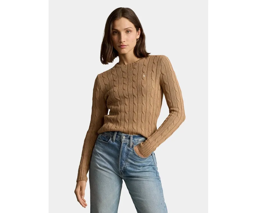 obrazek 1 Polo Ralph Lauren Sweter Julianna 211943903002 Brązowy Regular Fit