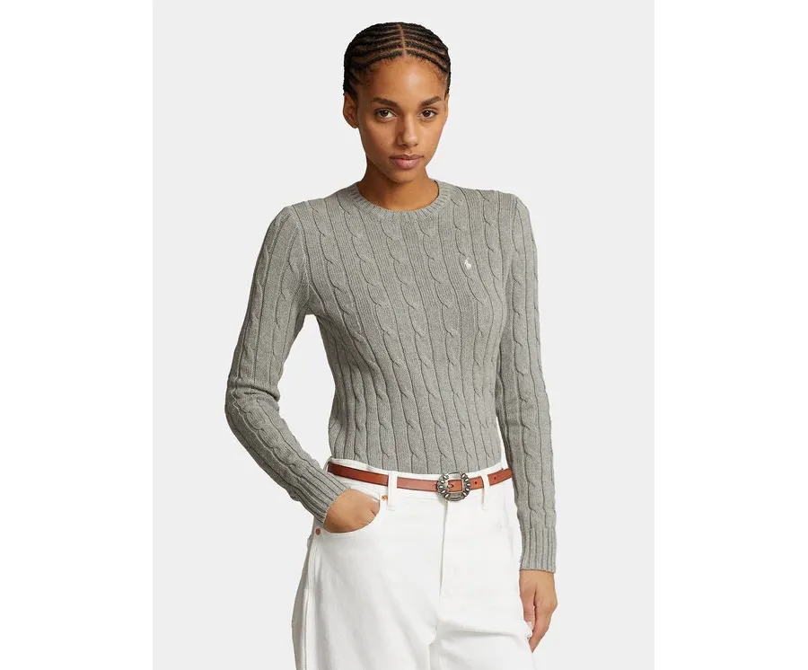 obrazek 1 Polo Ralph Lauren Sweter Julianna 211943903001 Szary Regular Fit