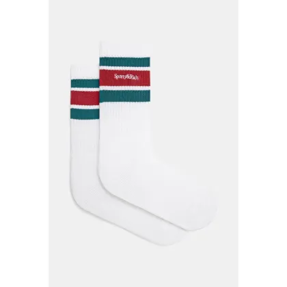 Zdjęcie Sporty & Rich skarpetki Serif Logo Striped kolor biały AC004514300WH24