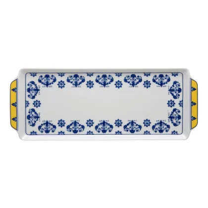 Picture Porcelain tart tray with a motif inspired by the famous Castelo Branco embroidery - 4 pieces - Vista Alegre