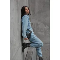 Zdjęcie Estro: Czarne skórzane kowbojki damskie w stylu vintage ze srebrnym detalem