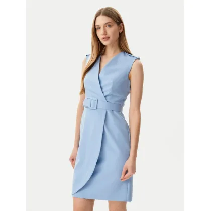 Zdjęcie ARTIGLI Sukienka koktajlowa ACAB000846 Błękitny Slim Fit