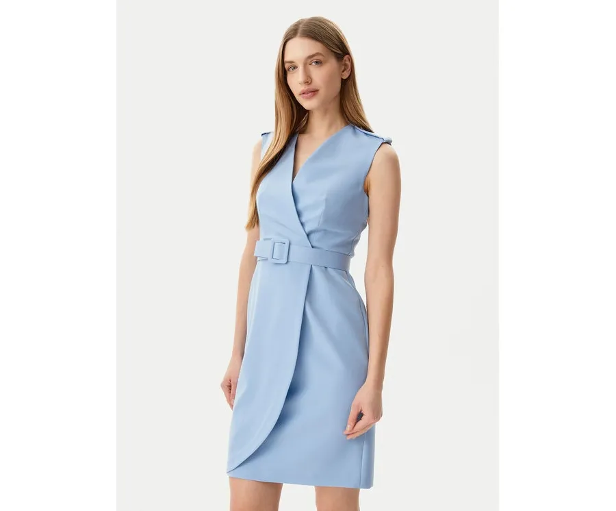 obrazek 1 ARTIGLI Sukienka koktajlowa ACAB000846 Błękitny Slim Fit