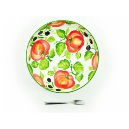 Zdjęcie Ceramiczna 33 centymetrowa malowana miska w stylu wiejskim - Le Ceramiche