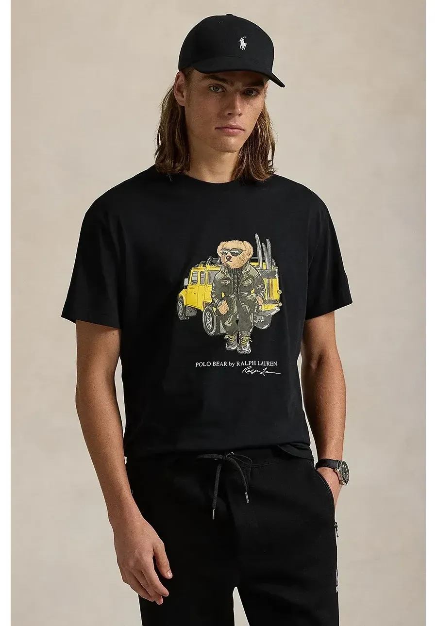 obrazek 1 Polo Ralph Lauren t-shirt bawełniany męski kolor czarny z nadrukiem 710854497