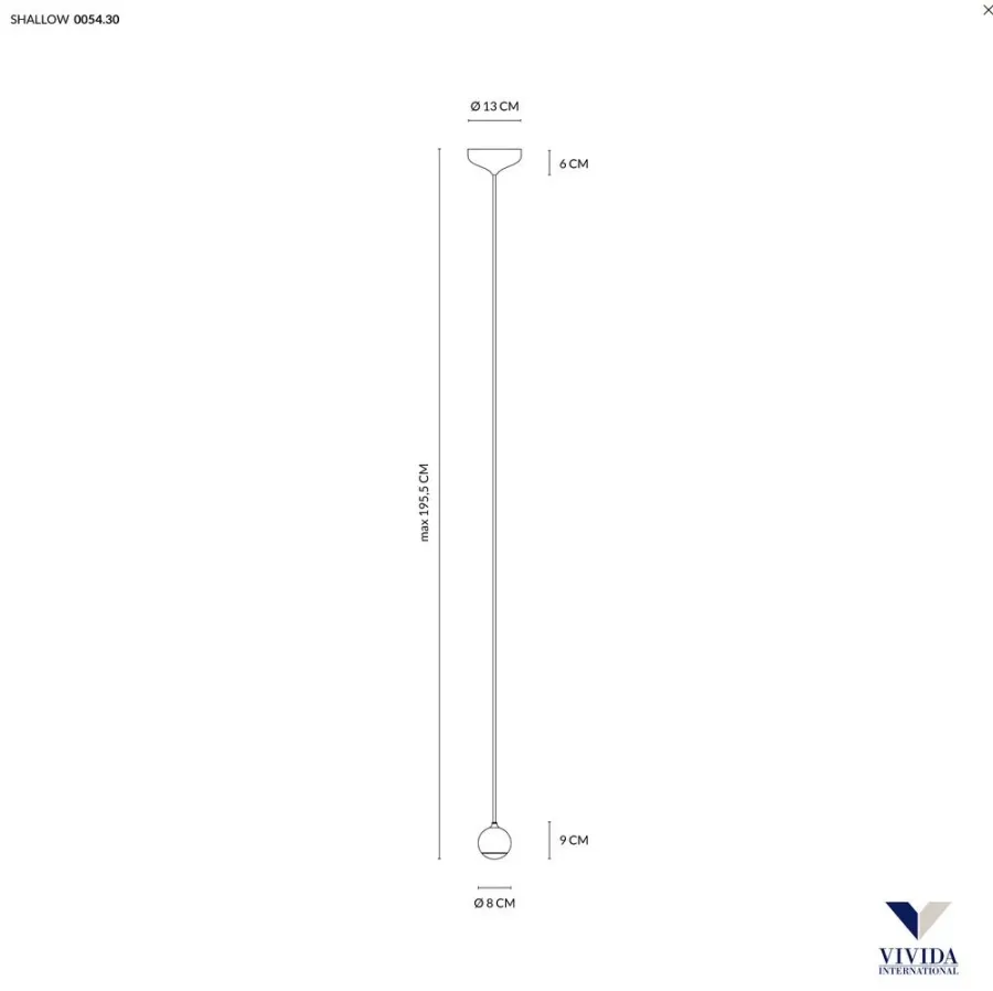 obrazek 3 Piekna lampa wisząca Shallow z Włoch