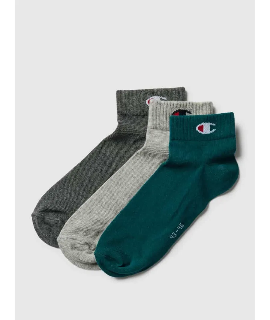 obrazek 1 Skarpety z detalem z logo, w zestawie 3 szt., model „Quarter Sock”