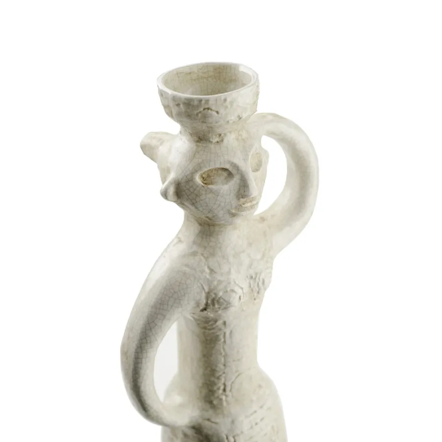 obrazek 2 Ceramiczna rzeźba z glazurowanymi zdobieniami i graffiti H.58xL.20xP.14 cm