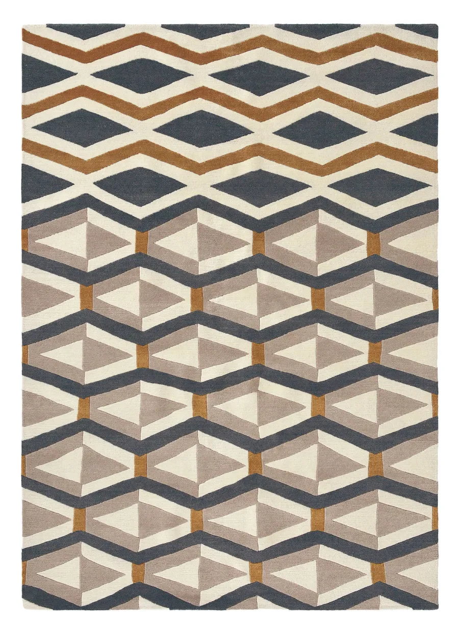 Beżowy Dywan Geometryczny - YARA ARTDECO 33504
