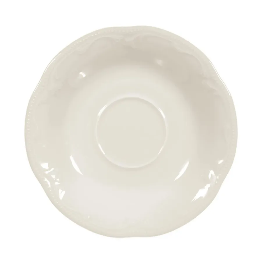 obrazek 1 Stylowy mały porcelanowy spodek 13 cm w stylu klasycznym – Seltmann Weiden