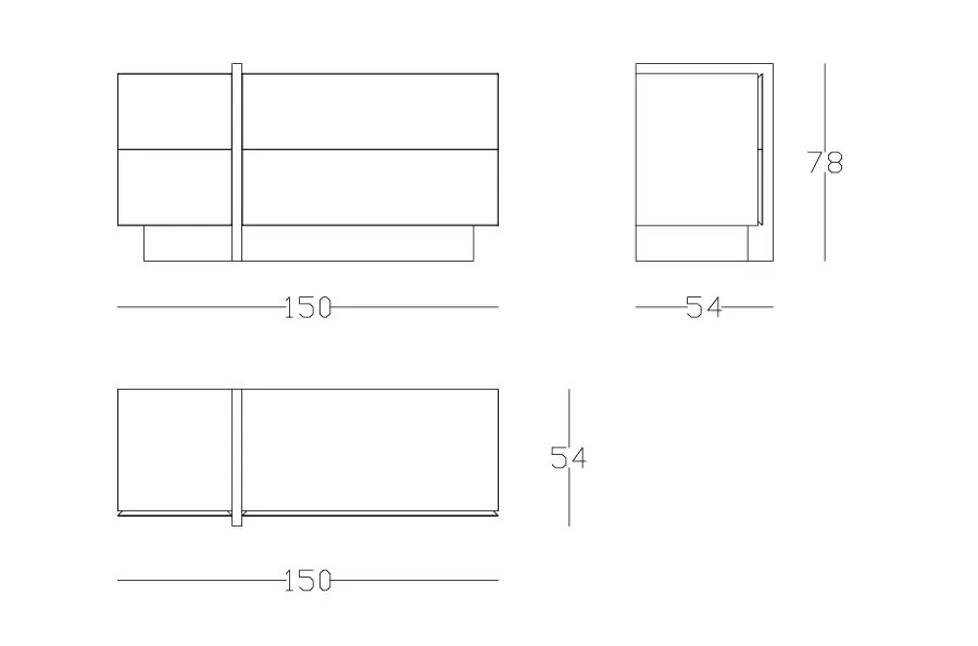 obrazek 2 Włoska komoda do salonu w stylu minimalistycznym