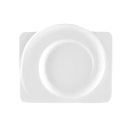 Zdjęcie Stylowy biały kwadratowy talerz do chleba 20x16,5 cm - Seltmann Weiden