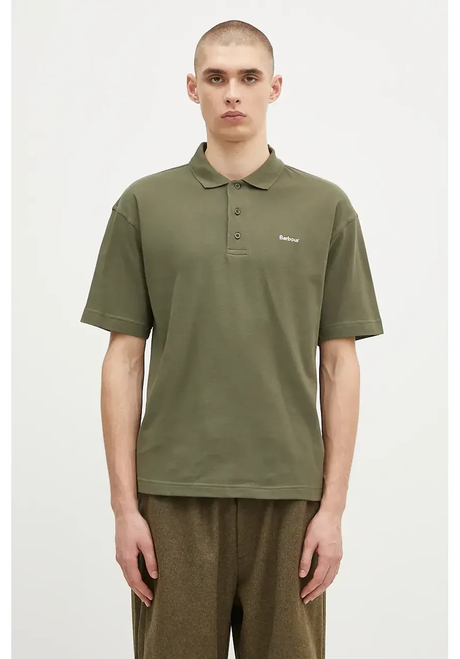 obrazek 1 Barbour polo bawełniane Dunand OS Polo Shirt kolor zielony gładki MML1426