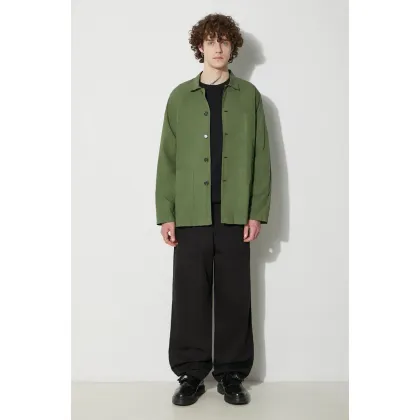 Zdjęcie Universal Works koszula bawełniana Bakers Overshirt męska kolor zielony relaxed z kołnierzykiem klasycznym 30680.BIRCH