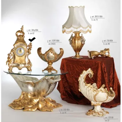 Picture Large, beautiful, ceramic watch with angels, 62 cm - Valle d'oro Patchi