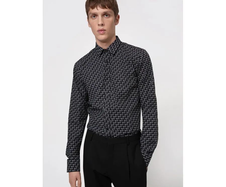 obrazek 1 Hugo Koszula Elisha02 50443553 Czarny Extra Slim Fit HUGO