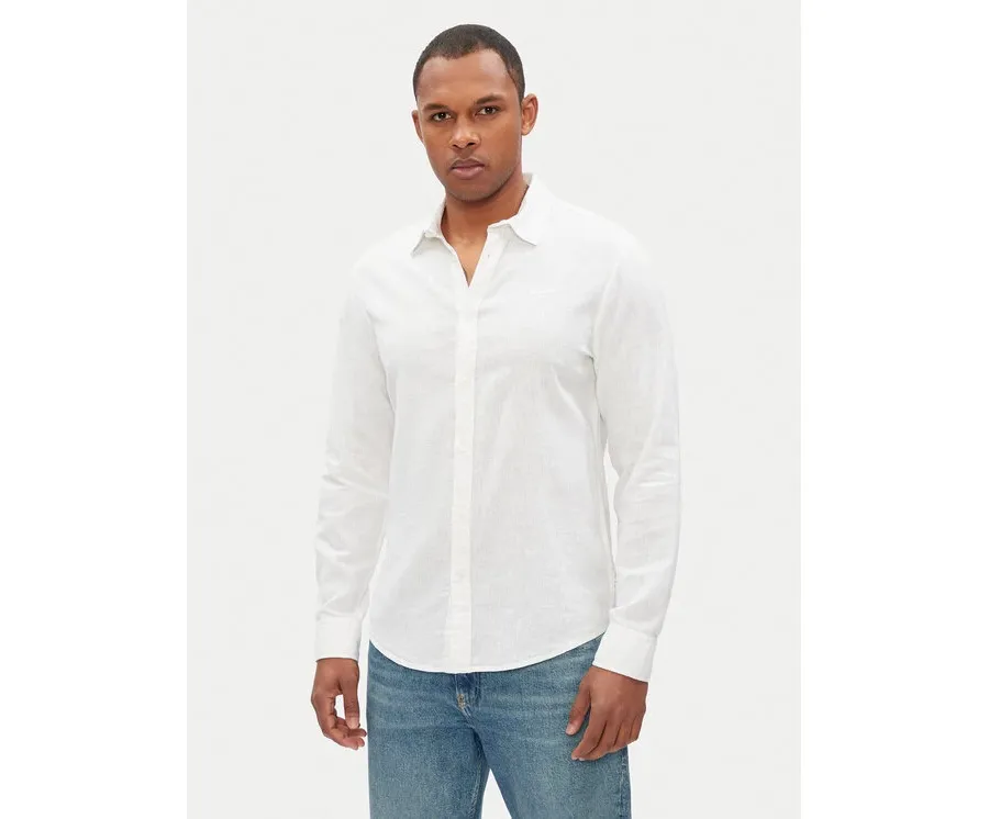 obrazek 1 Pepe Jeans Koszula Arnau PM308844 Biały Regular Fit