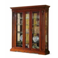 Picture Exclusive antique display cabinet in the color of natural wood