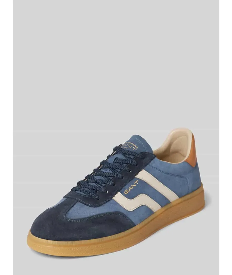 obrazek 1 Sneakersy ze skóry w stylu retro