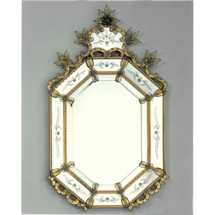 Zdjęcie Wyjątkowe lustro weneckie ze szkła Murano