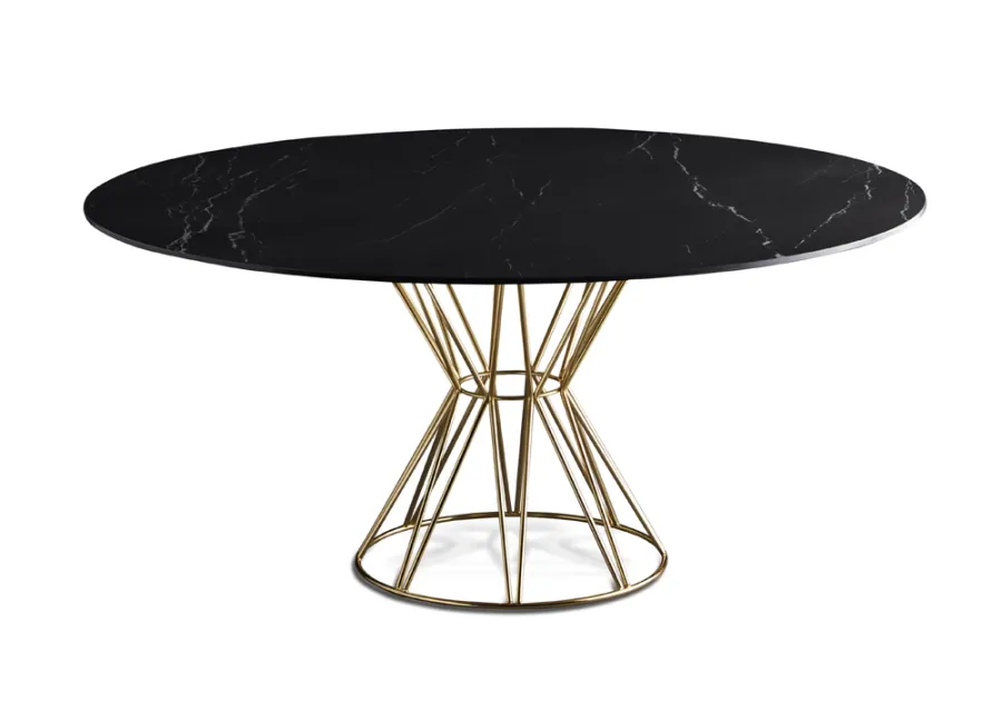 obrazek 1 Designerski stalowy stół Circus, blat ze szkła hartowanego/kamionki porcelanowej - Colico