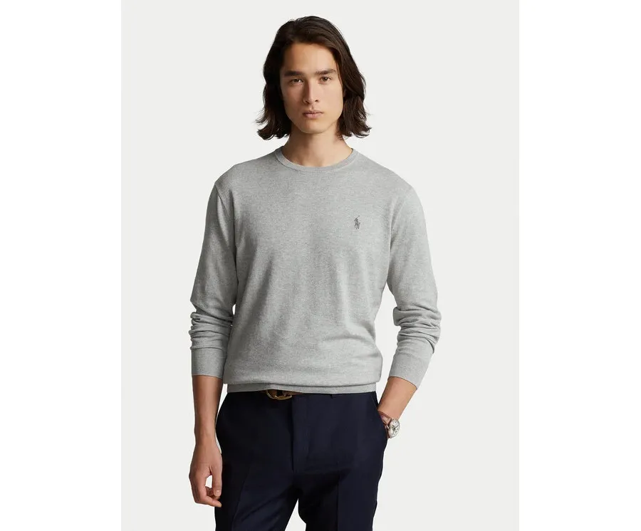 obrazek 1 Polo Ralph Lauren Sweter 710684957003 Szary Slim Fit