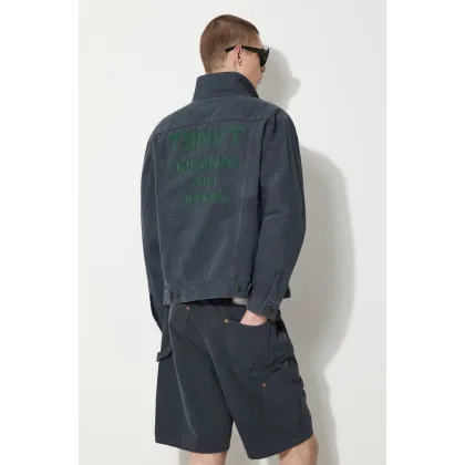 Zdjęcie thisisneverthat kurtka jeansowa Trucker męska kolor granatowy przejściowa oversize TN241WOWLS06