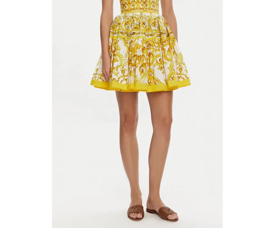 obrazek 1 Dolce&Gabbana Spódnica mini F4CB1T HH5DV Żółty Regular Fit