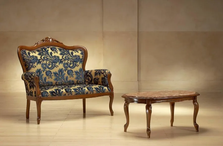 obrazek 1 Piękna zdobiona sofa i stół w stylu francuskim do salonu – Morello Gianpaolo