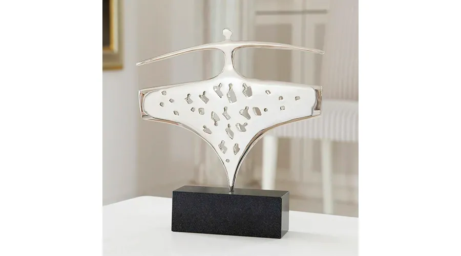 obrazek 1 Elegancka niklowana statuetka "Synergia" - idealna z okazji jubileuszu firmy